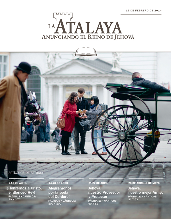 Testigos de Jehová predicando en la calle