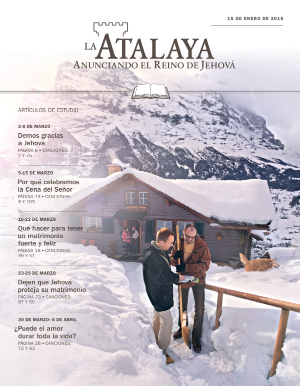 Portada de La Atalaya (edición de estudio), 15 de enero de 2015