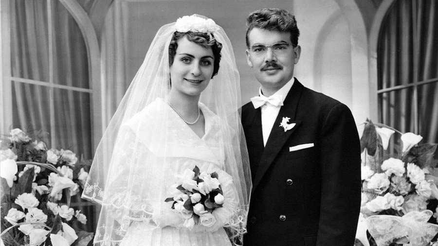 Louis y Angèle, el día de su boda.
