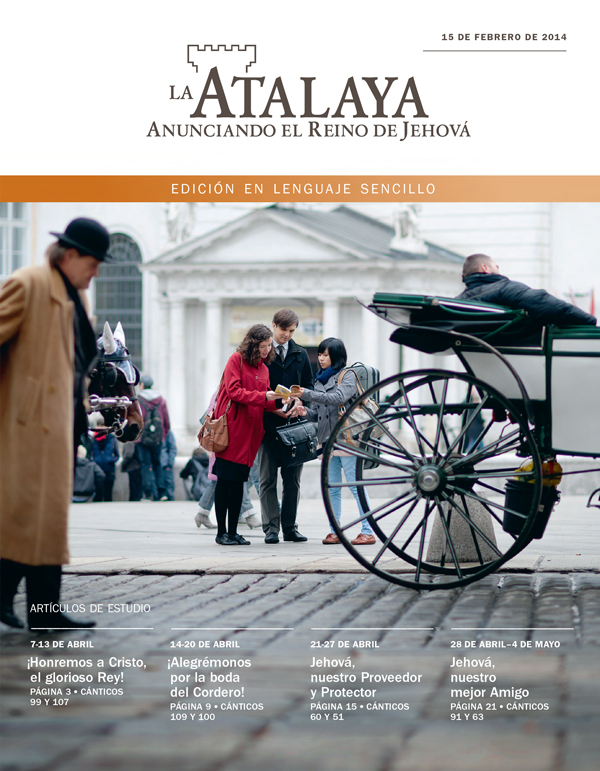 Testigos de Jehová predicando en la calle