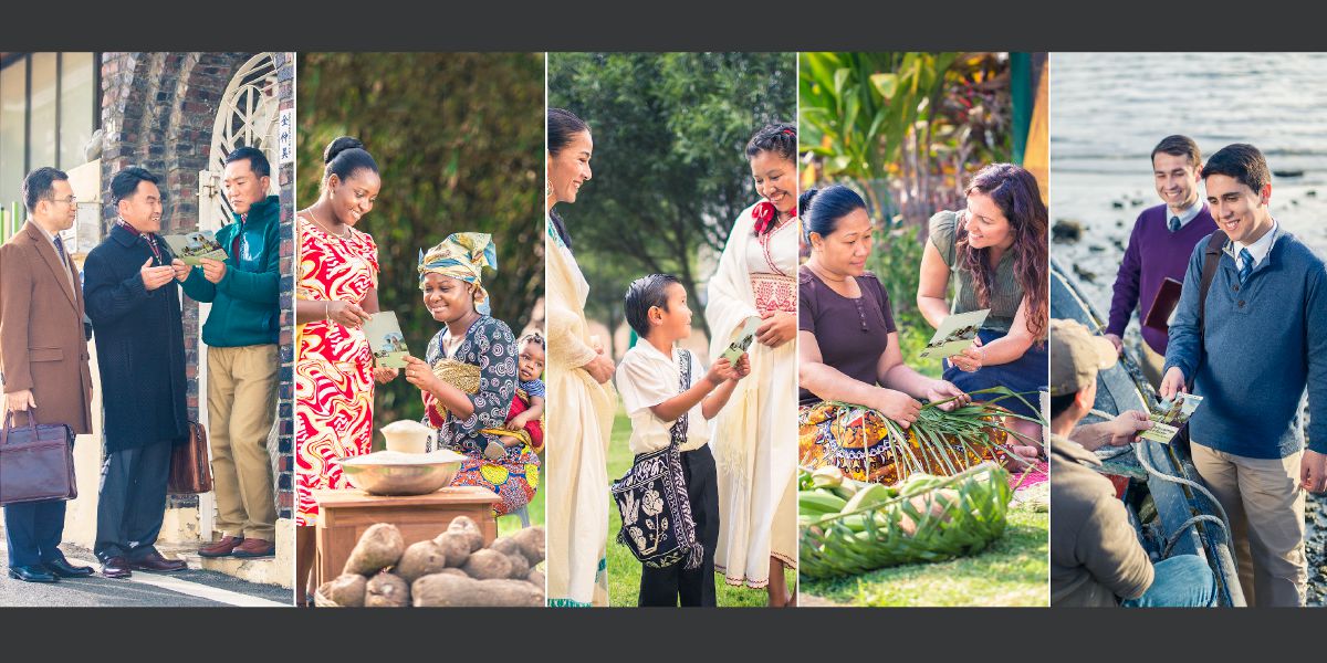 Testigos de Jehová predicando en distintos países