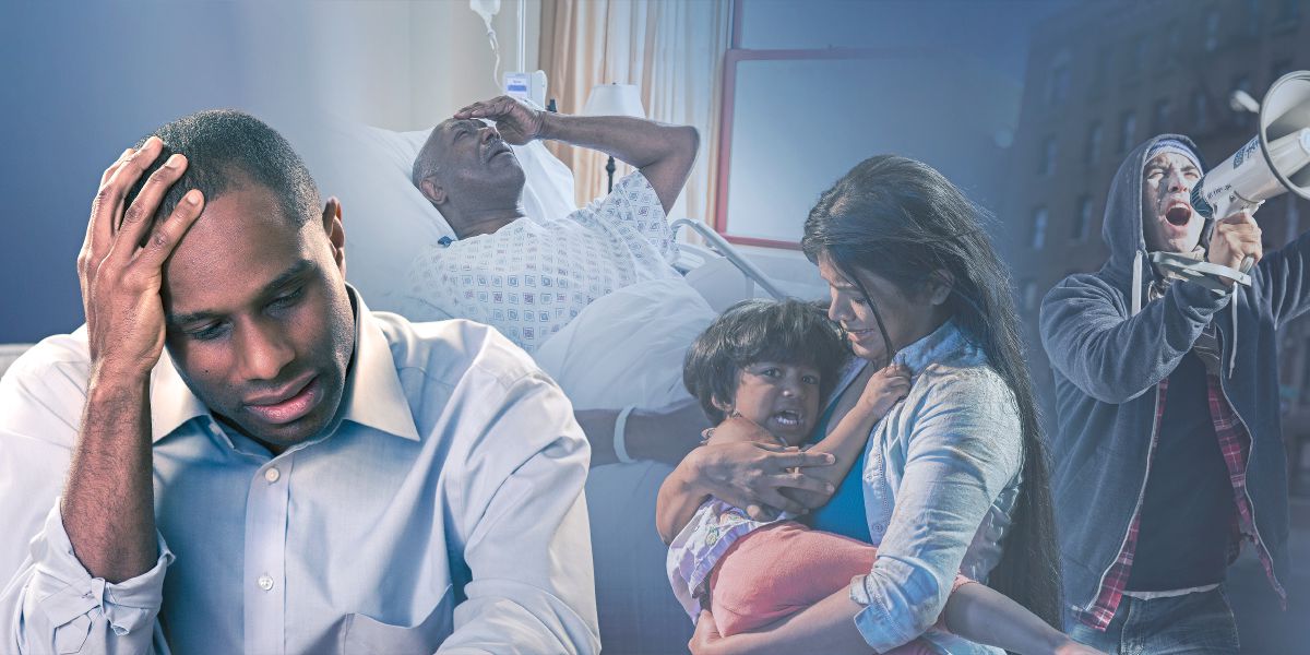 Un hermano pensando en varios problemas que lo angustian