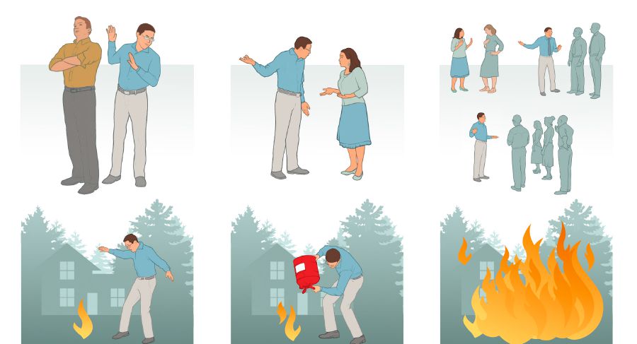 Un hombre hace que un problema se salga de control por hablar mal de otros con otras personas