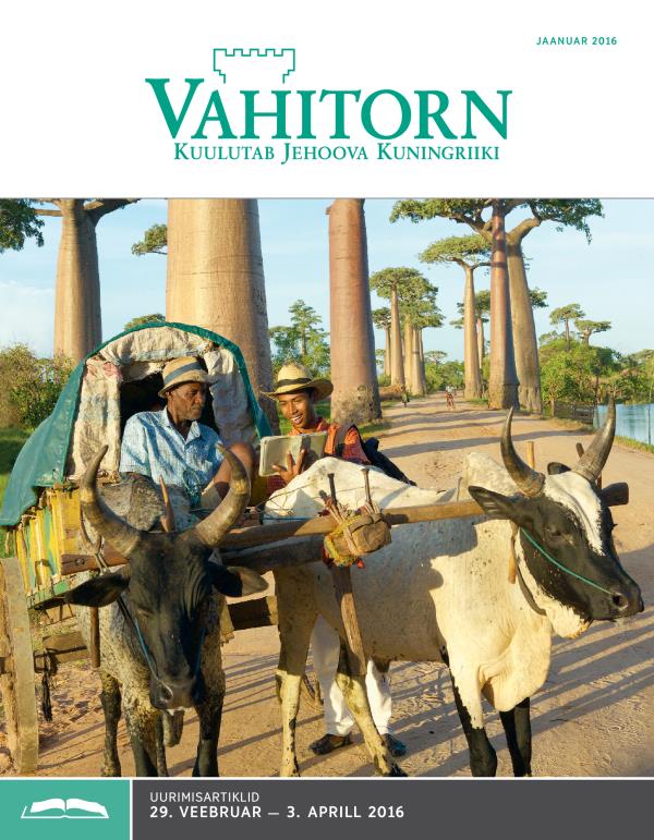 Vahitorni uurimisväljaanne, jaanuar 2016