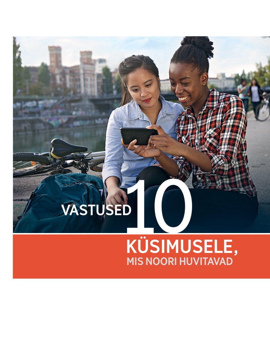 Brošüüri „Vastused 10 küsimusele, mis noori huvitavad” kaas