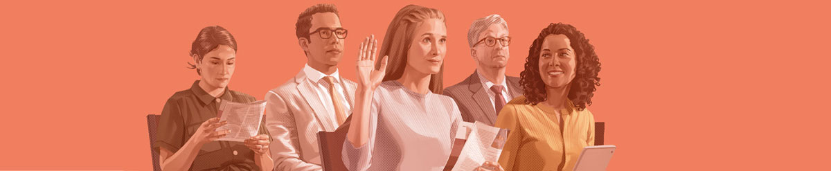 یک شاگرد کتاب مقدّس در یکی از جلسات شاهدان یَهُوَه برای جواب دادن به سؤالی دستش را بالا برده است.‏