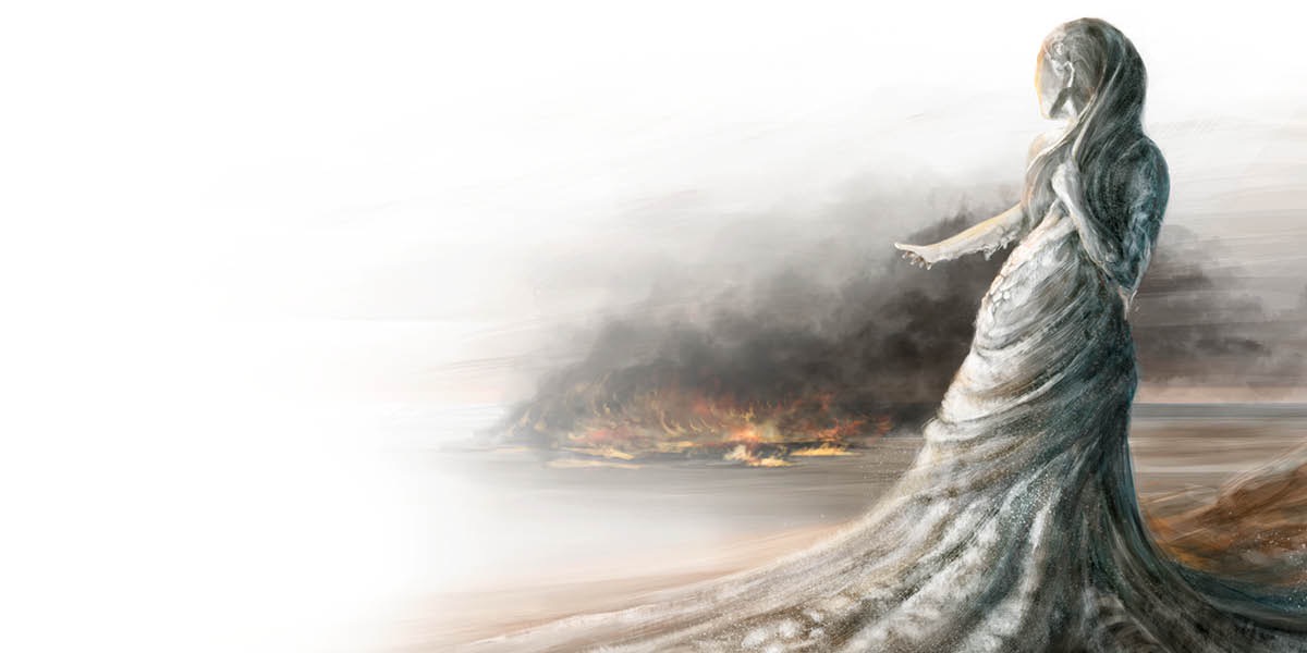 زن لوط به عقب می‌نگرد و به ستون نمک تبديل می‌شود