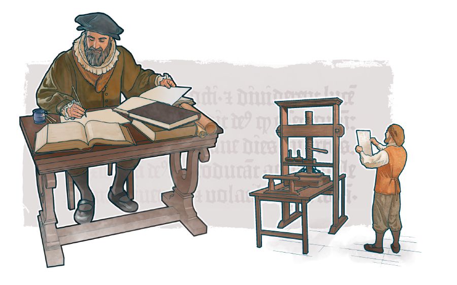 يكی از مترجمان كتاب مقدّس و دستگاه چاپی قديمی