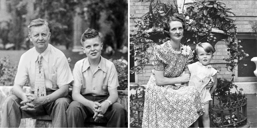 ديويد سينكلر با مادر و پدرش