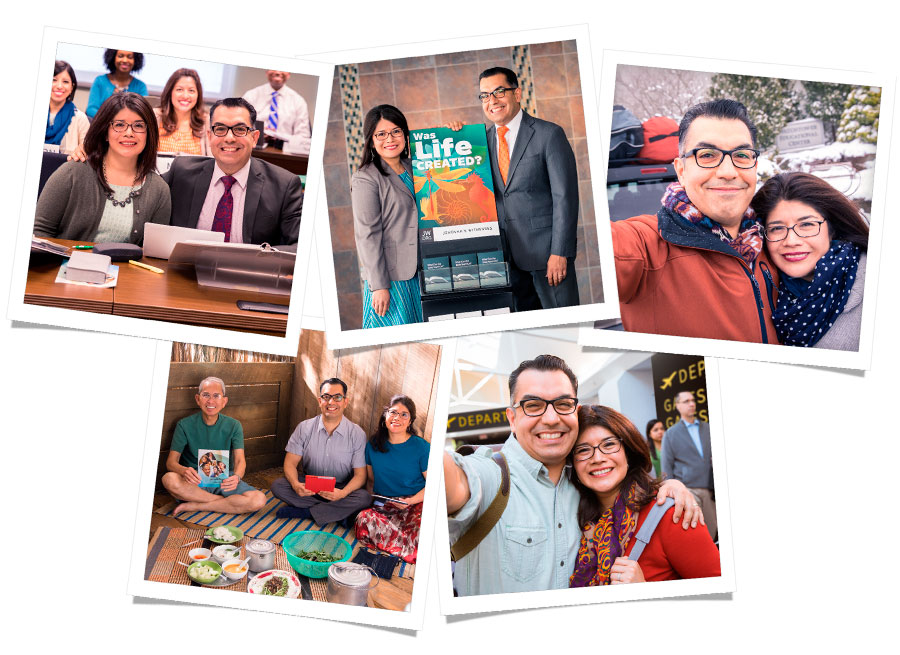 زوجی که قبلاً در بیت‌ئیل خدمت می‌کردند،‏ در موعظهٔ عمومی شرکت کرده‌اند،‏ به دورهٔ آموزشی برای بشارت‌دهندگان رفته‌اند و در محدودهٔ جدیدشان با یک علاقه‌مند کتاب مقدّس را مطالعه می‌کنند