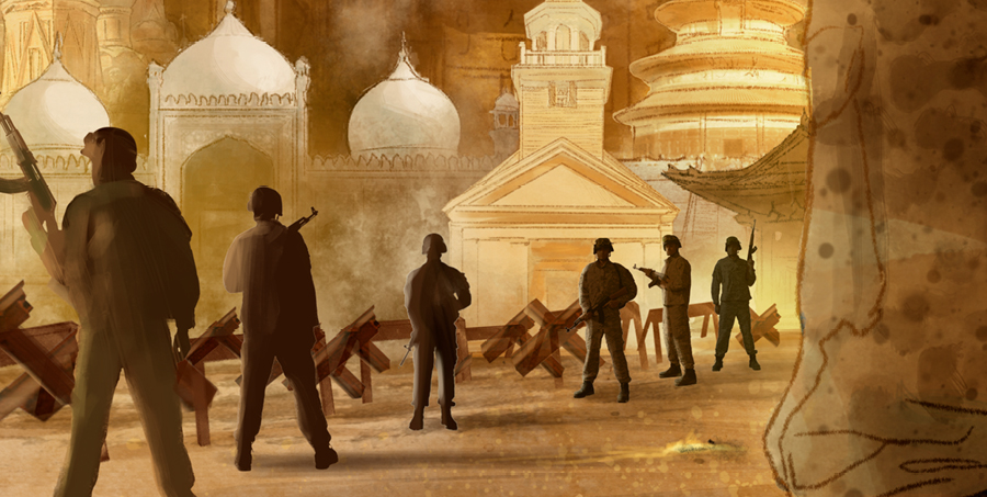 گروه‌های نظامی مراكز پرستش را تخريب می‌كنند