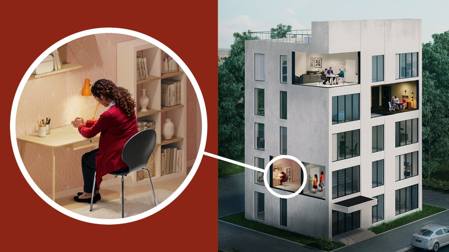 خانمی در خانه‌اش مشغول دعاست كه دو خواهر درِ خانه‌اش را می‌زنند.‏