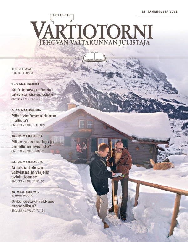 Vartiotornin kansi, tutkittava numero, 15. tammikuuta 2015