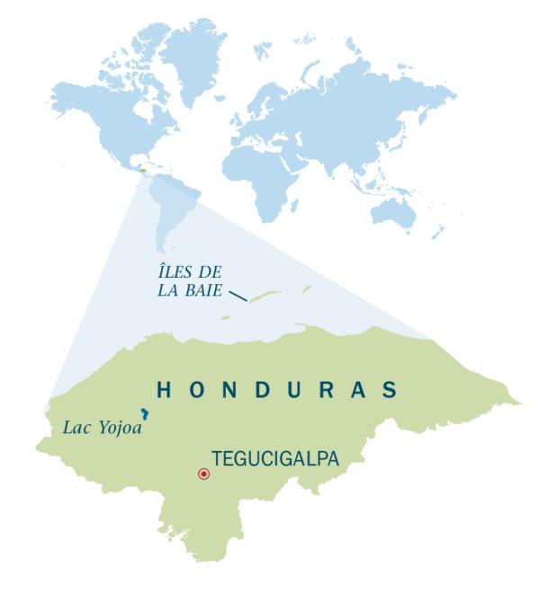 Carte du Honduras