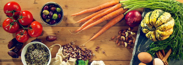 Divers produits appartenant aux différents groupes alimentaires