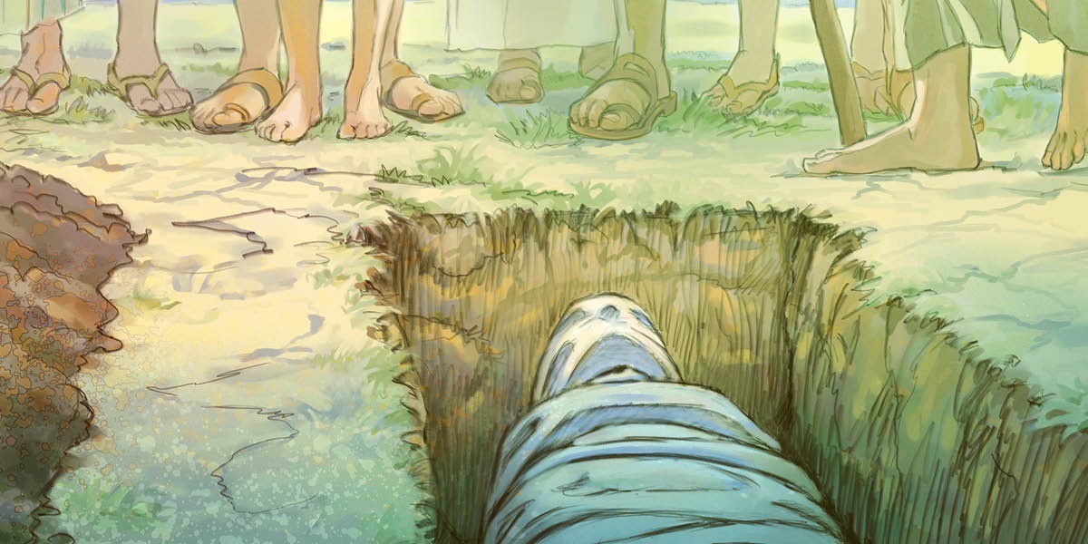 Un corps dans une tombe