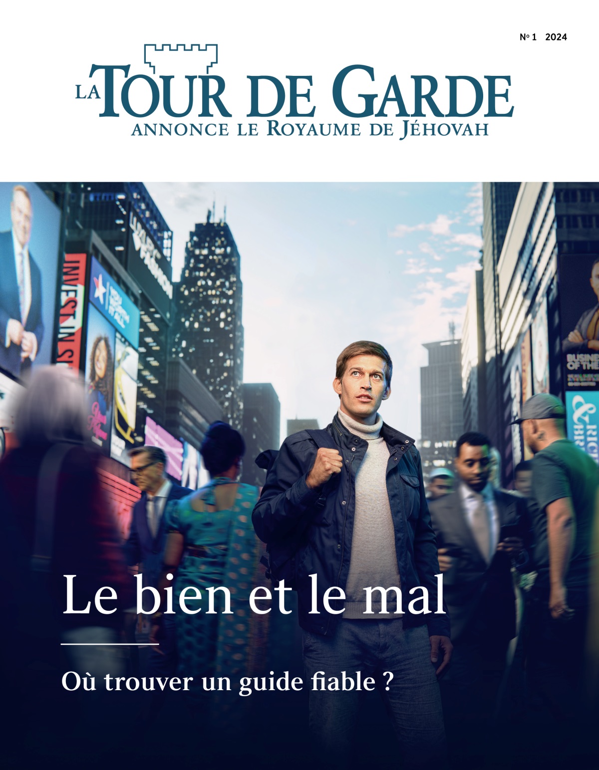 Un jeune homme se trouve dans une rue grouillante de monde d’une grande ville. Des gens d’origines sociale ou nationale diverses vont et viennent autour de lui. Il a le regard pensif d’une personne qui cherche son chemin.