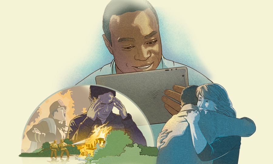 Un homme lit la Bible et imagine déjà la fin des souffrances et de l’injustice qui accablent le monde