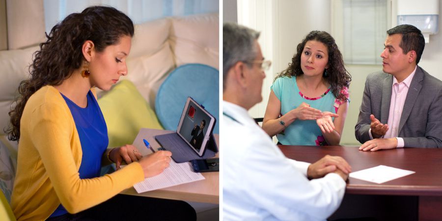 Une sœur remplit le document Instructions médicales ; plus tard, elle en discute avec son médecin