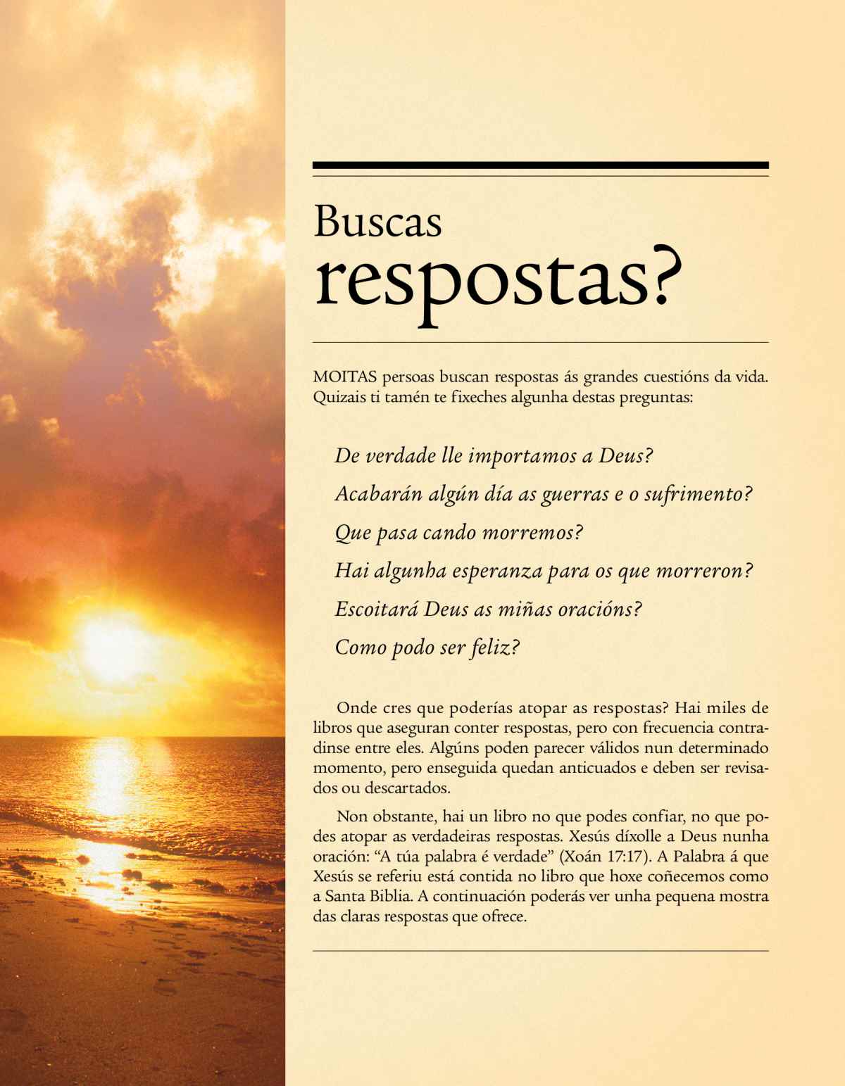 Portada do tratado Buscas respostas?
