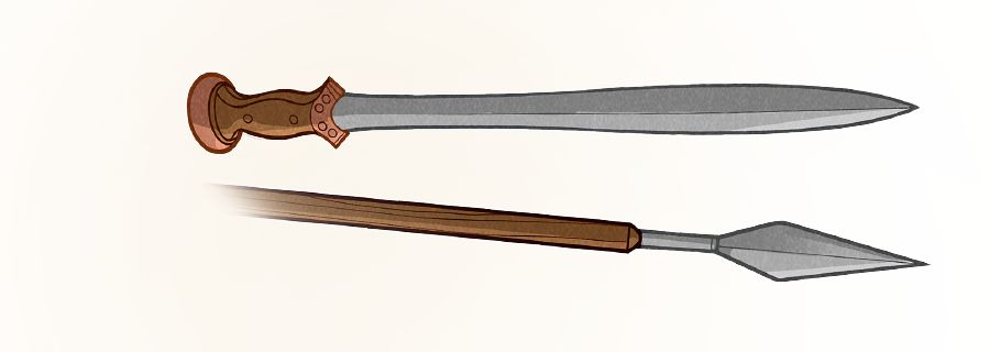 Unha espada e unha lanza