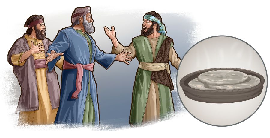 Xeremías predicando con valor e recibindo comida durante a conquista de Xerusalén