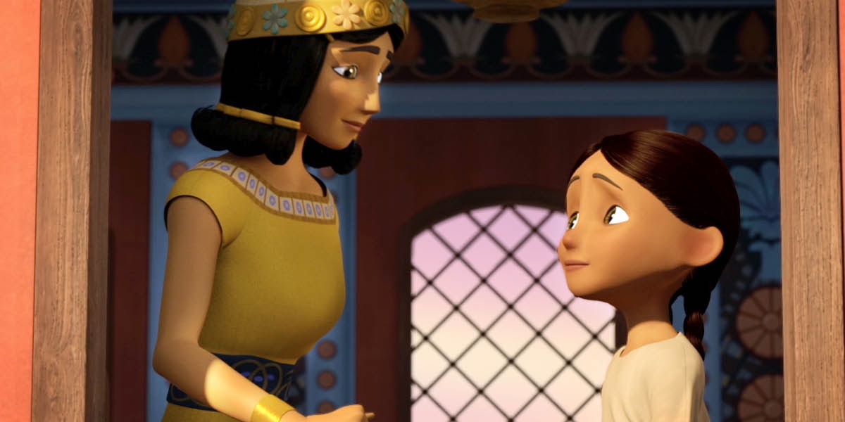 Unha nena israelí falando coa muller de Naamán