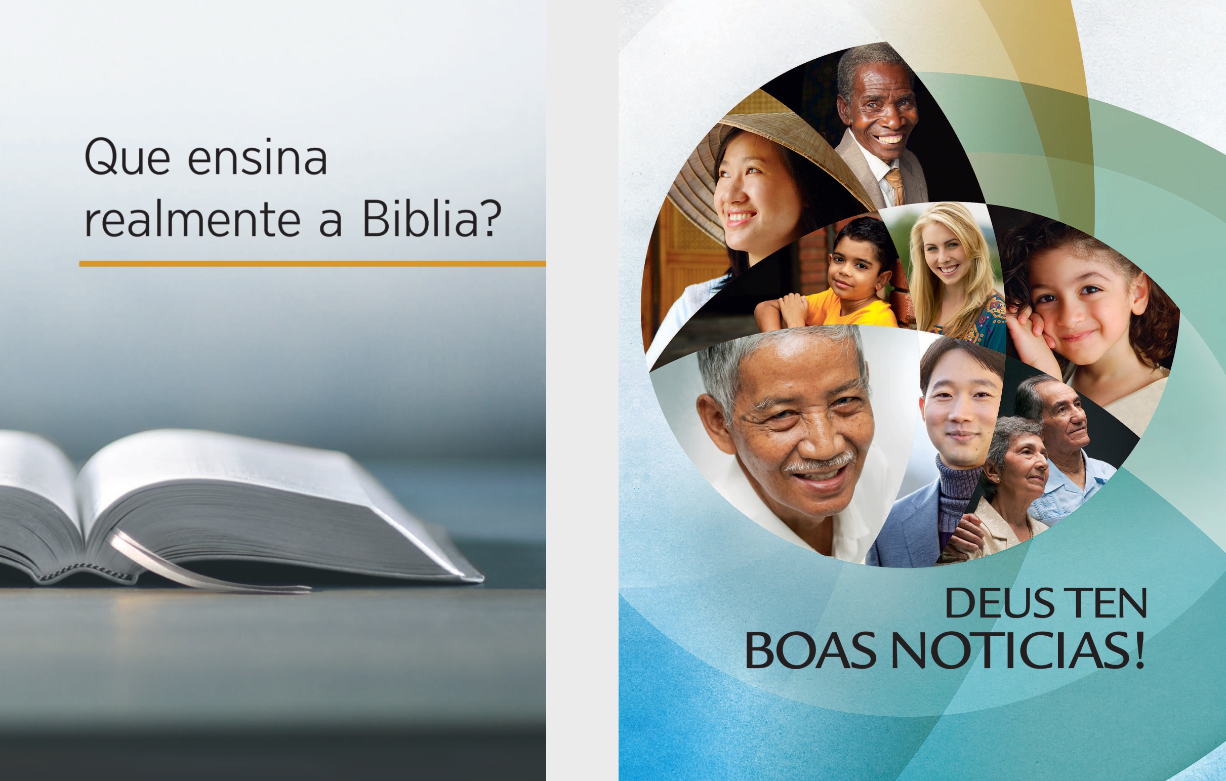 O libro “Que ensina realmente a Biblia?” e o folleto “Deus ten boas noticias!”
