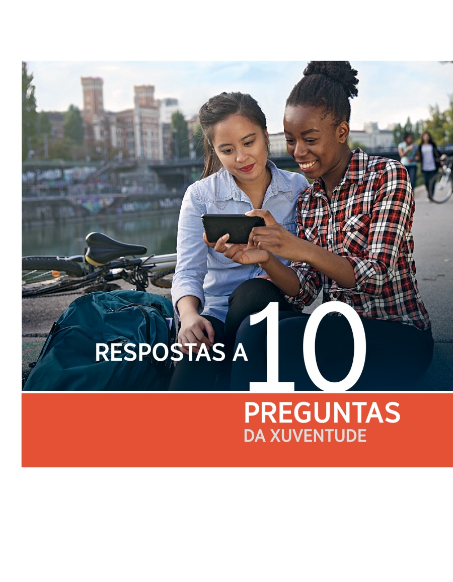 Portada do folleto Respostas a 10 preguntas da xuventude