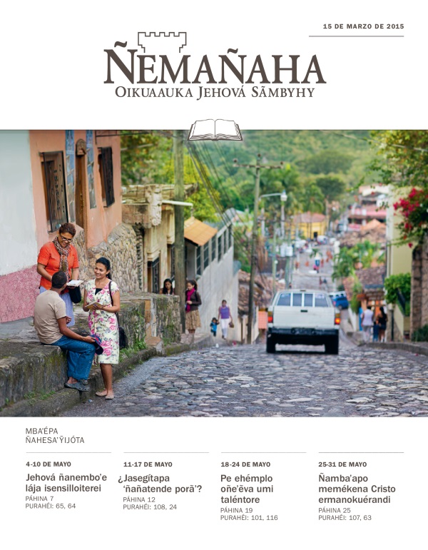Ñemañaha ojestudiáva ape, 15 de marzo de 2015