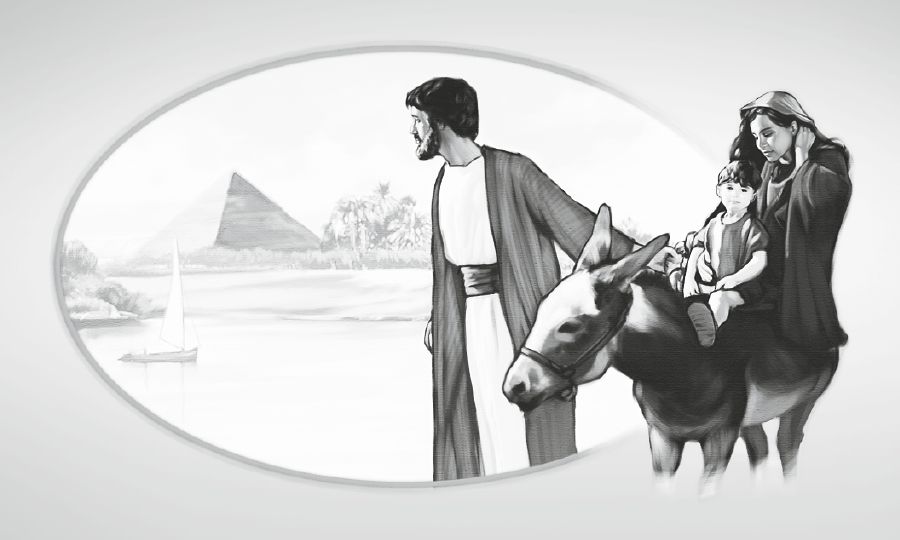 Yusufu ya kāre Yesu da Maryamu ta wurin gudu da su kasar Masar