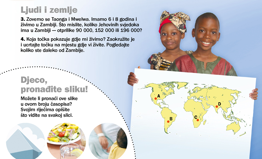 1. Djeca iz Zambije; 2. Djeco, pronađite sliku!