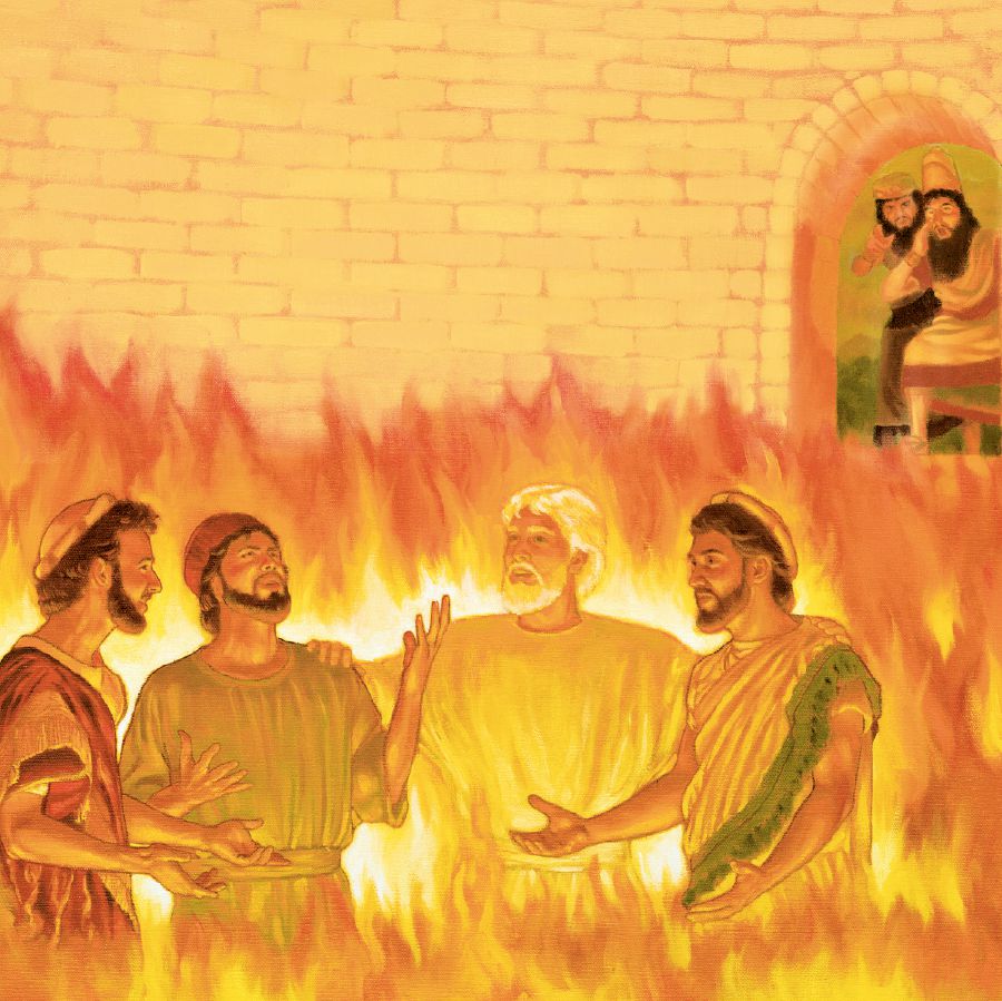 Jehovin anđeo u užarenoj peći zajedno sa Šadrakom, Mešakom i Abednegom