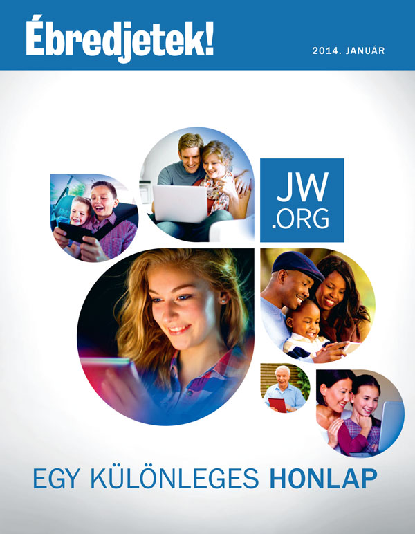 Különböző hátterű emberek, fiatalok és idősek a jw.org-ot nézik