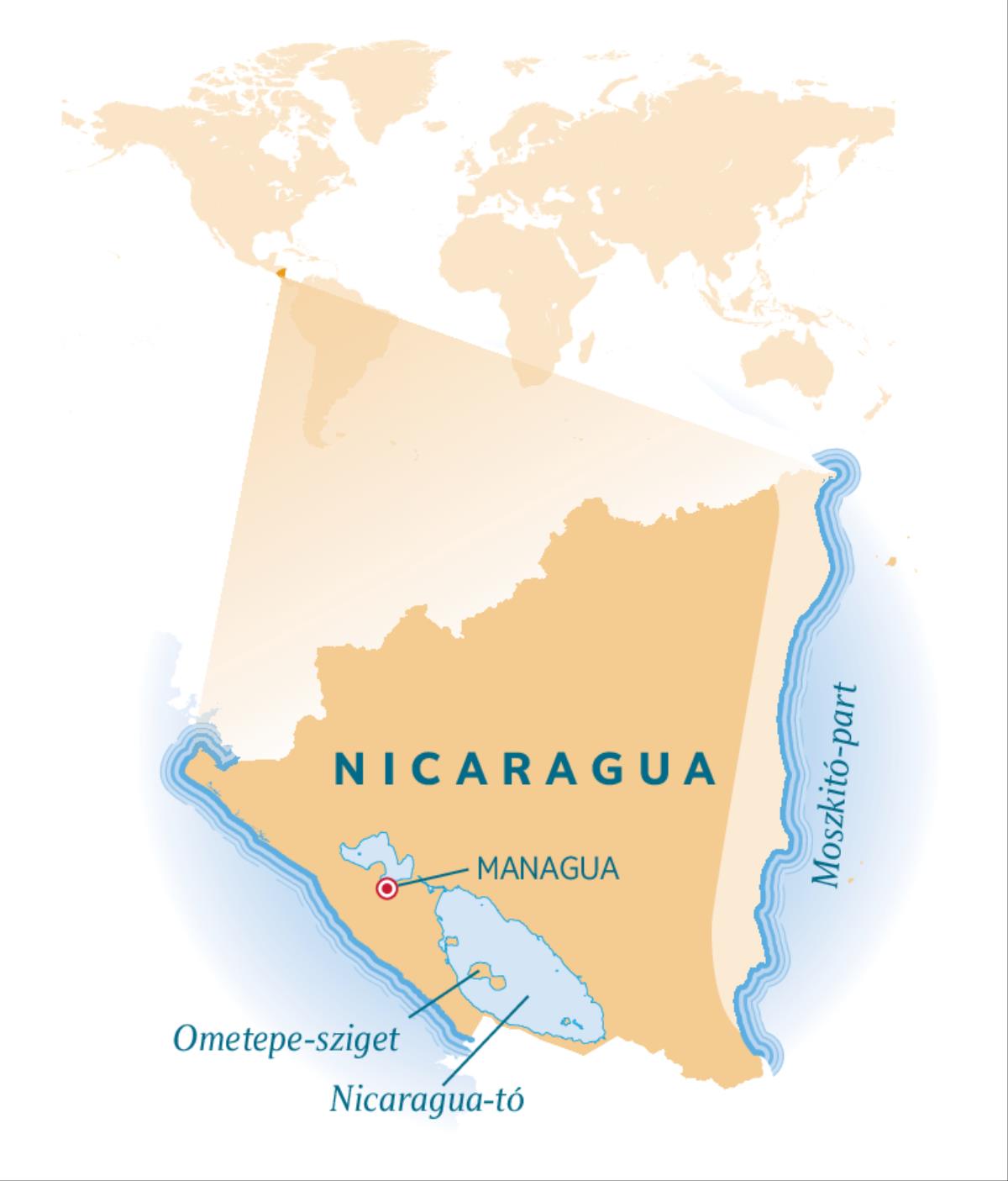 Nicaragua térképe