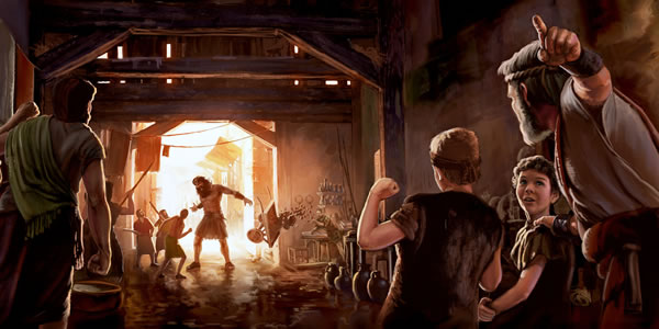 Նոյը թույլ չի տալիս, որ իր որդիները նայեն նեֆիլիմների դաժանություններին։