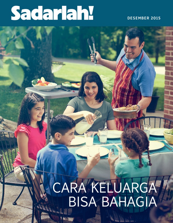 Sampul Majalah Sadarlah!, Desember 2015 | Cara Keluarga Bisa Bahagia