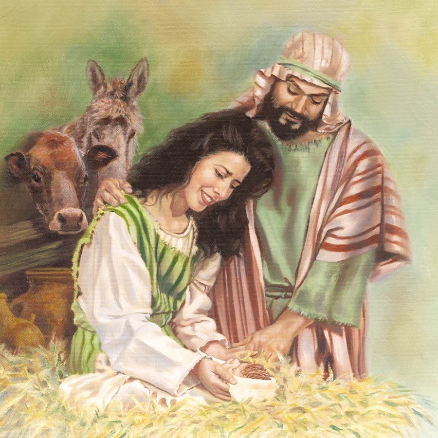 Yusuf dan Maria bersama bayi Yesus