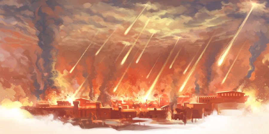 Hujan api dan belerang turun ke Sodom dan Gomora