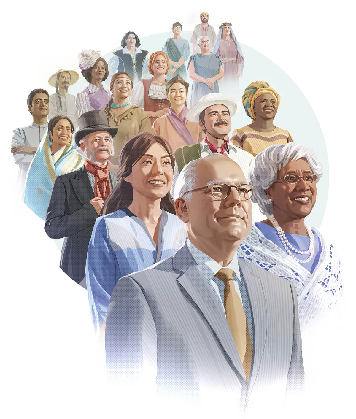 Anointed men and women from different time periods and backgrounds.