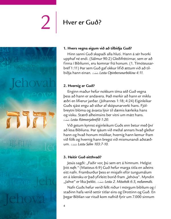 Kafli 2 í bæklingnum Gleðifréttir frá Guði