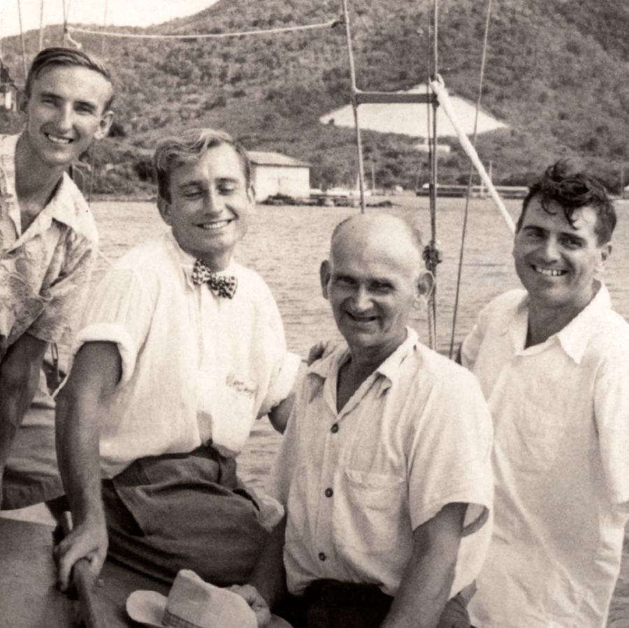 Fjórir trúboðar um borð í Sibiu: Ron Parkin, Dick Ryde, Gust Maki og Stanley Carter.