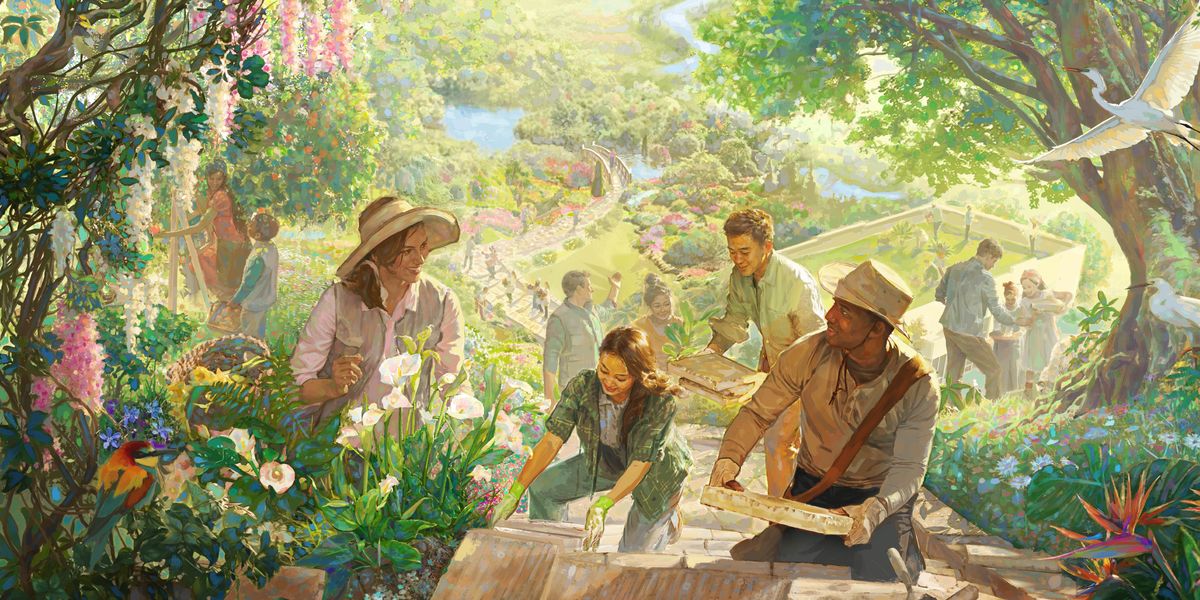 Nel Paradiso sulla terra alcune persone lavorano insieme e sono felici.