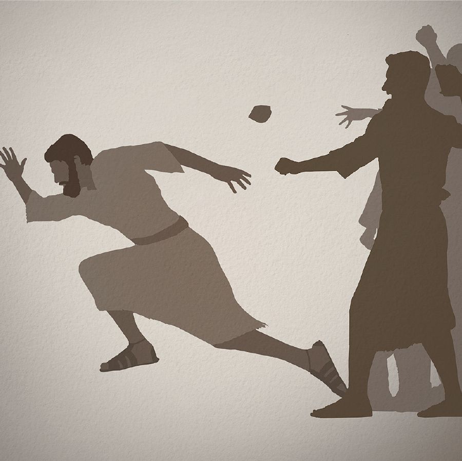 Un cristiano del I secolo scappa dai suoi persecutori