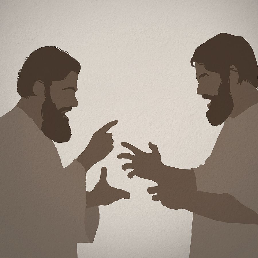 Due cristiani del I secolo litigano tra di loro