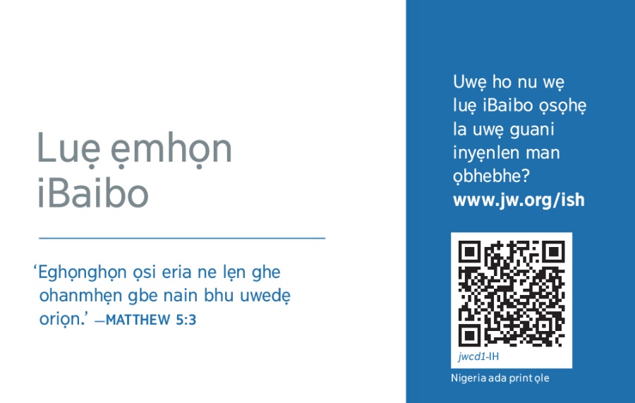 Ikeke ebe nanrẹ taman ẹbho emhọn jw.org