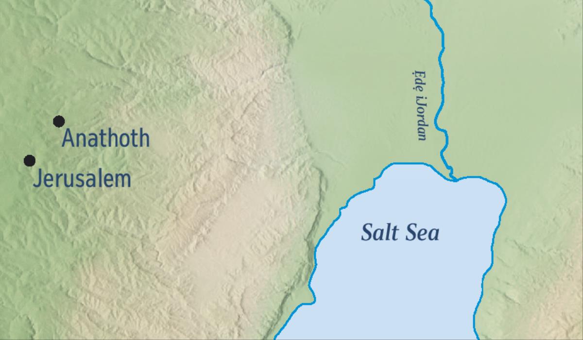 Mapu nọn rẹ eji Jeremiah nan vae natiọle Anathoth, bi Jerusalem man