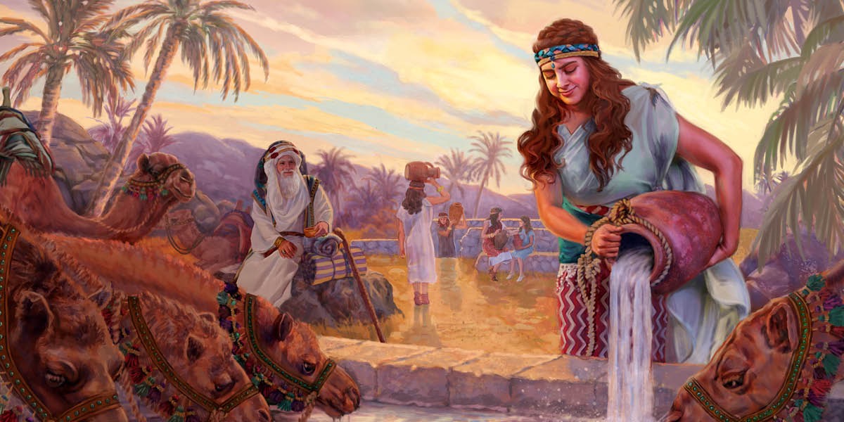 Rebekah biri amẹn nọn ribhi akhe nọnsọle fiọ bhi ẹkẹ eji elanmhẹn da wọn amẹn nin ene icamel wọn. Ọguọmhandia nọnsi Abraham da wo ha ghe ọle.