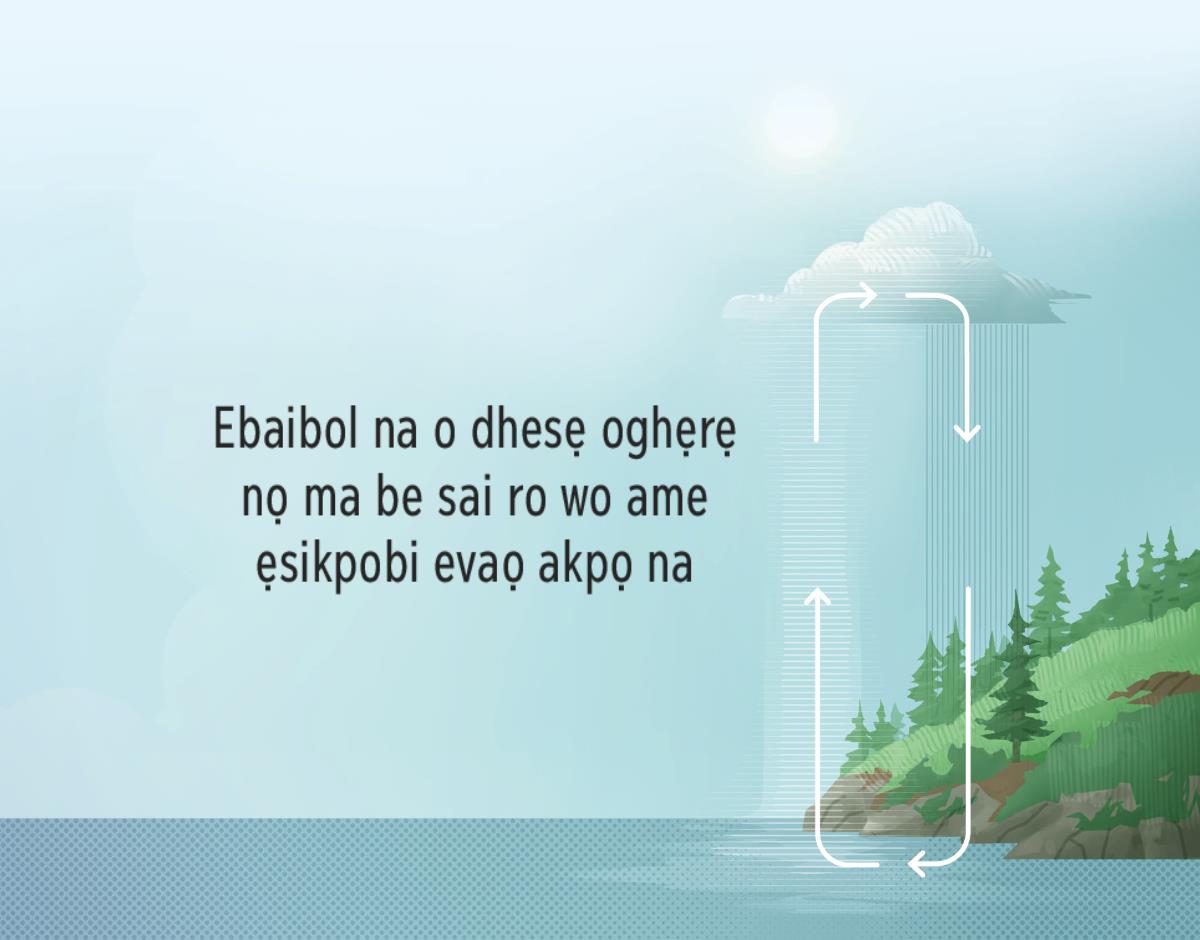 Ebaibol na o dhesẹ oghẹrẹ nọ ma be sai ro wo ame ẹsikpobi evaọ akpọ na. Isi nọ e nya wariẹ bi dhesẹ oghẹrẹ nọ ame o bi ro kpehru jẹ ziọ otọ evaọ akpọ na.