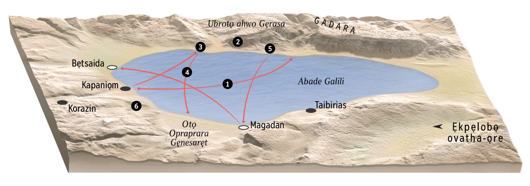 Emapo eria nọ Jesu o te evaọ iruo odibọgba riẹ kẹle Abade Galili